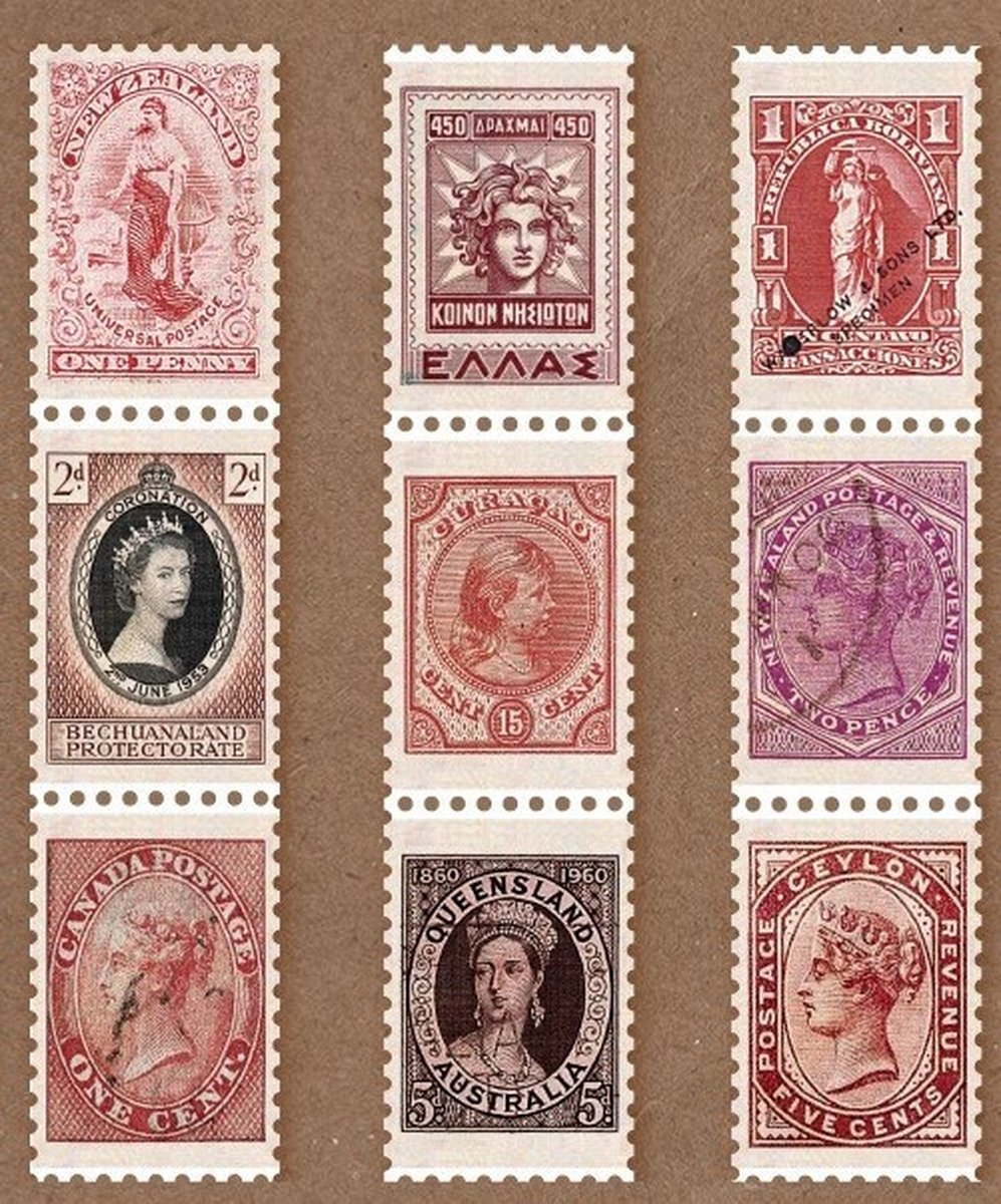 Postzegel Tape - Stamps - Washi tape Stamp - Tape in postzegelvorm - Leuk voor oa. Bulletjournal, Scrapbooking, Agendas en Kaarten maken