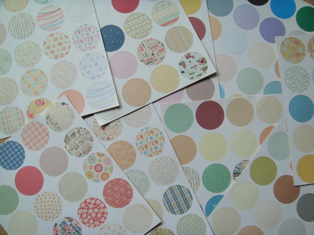 Set van 165 sluitstickers - Ronde stickers