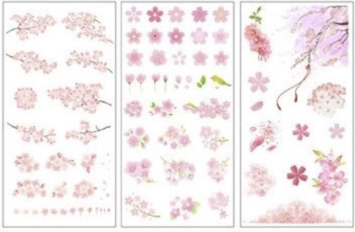 Stickerset Bloesem - 6 vellen - Sakura stickers