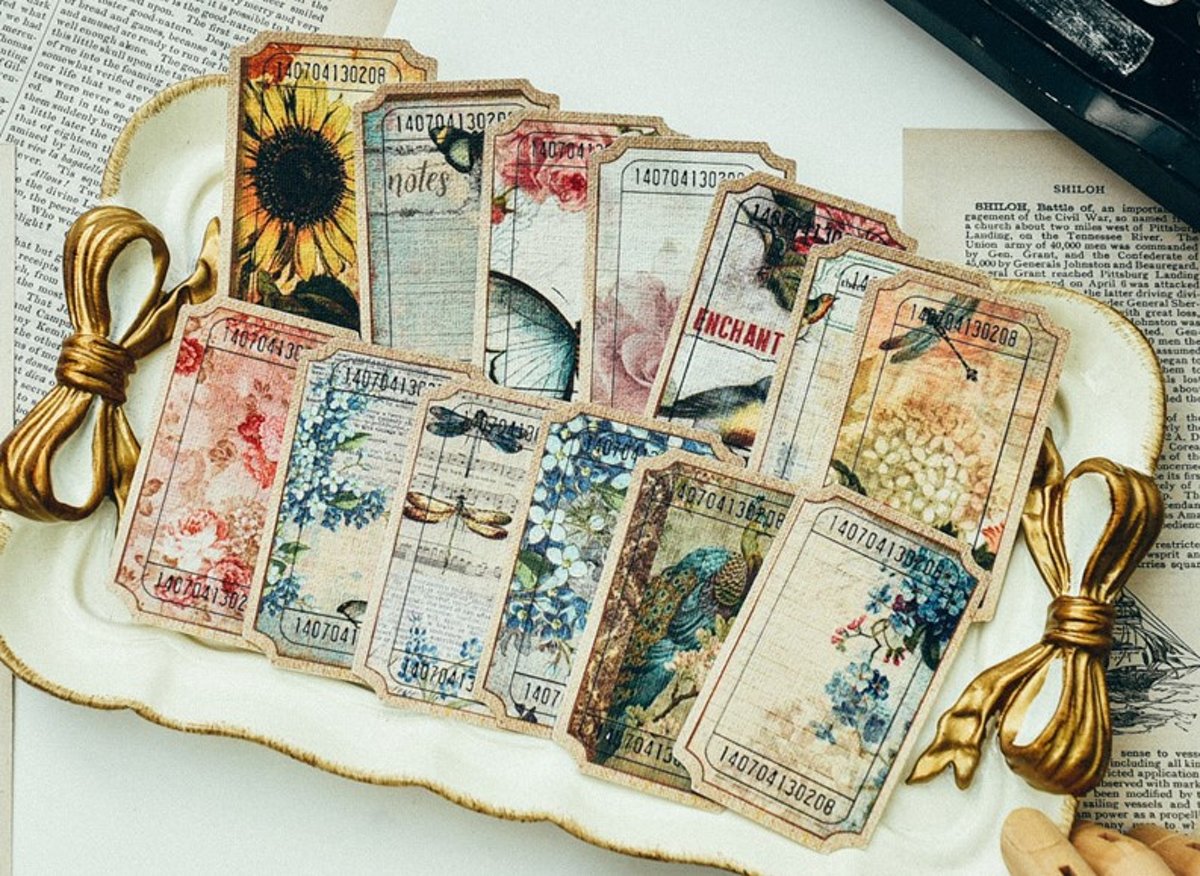 Vintage Pocket Mini Cards - 80 stuks - Labels - Hobbypapier