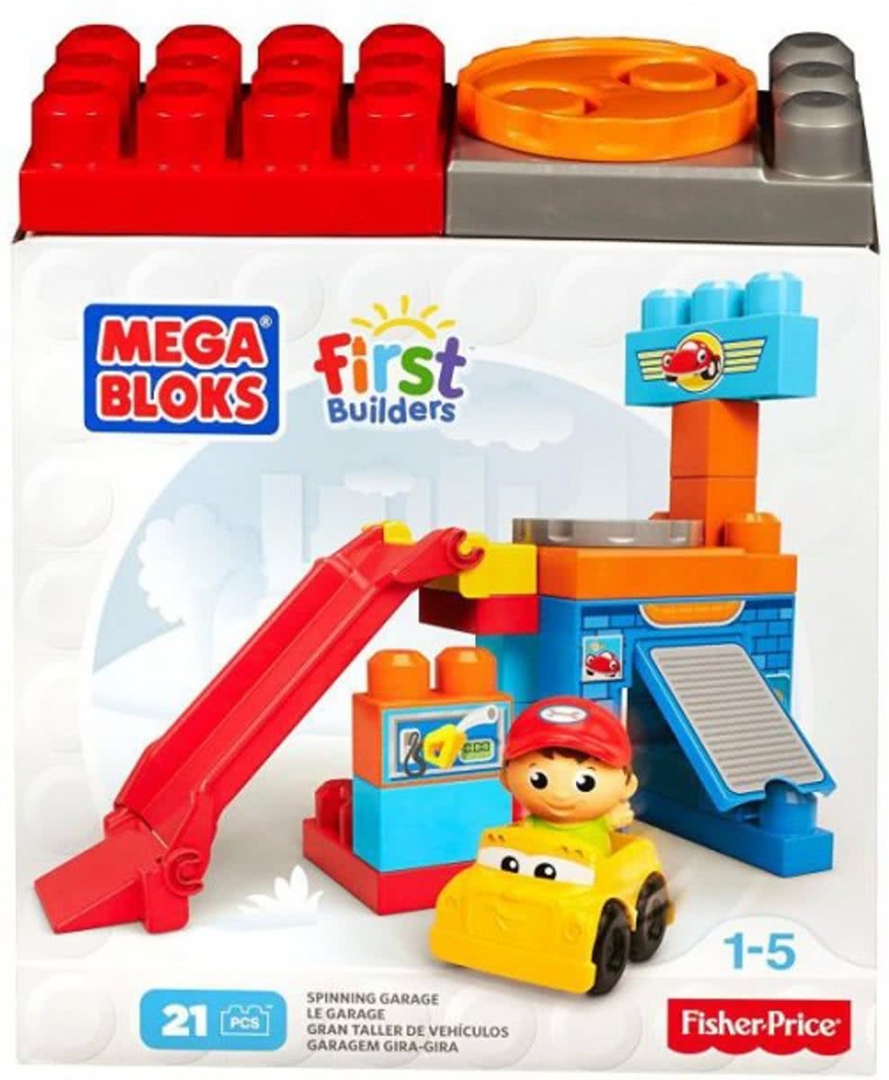 Mega Bloks First Builders Draai en Speel Rood/Oranje