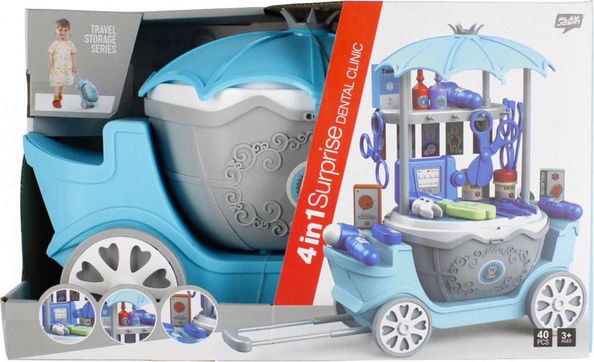 Mega Creative - Dokterset op Wieltjes 40-delig - Arts set