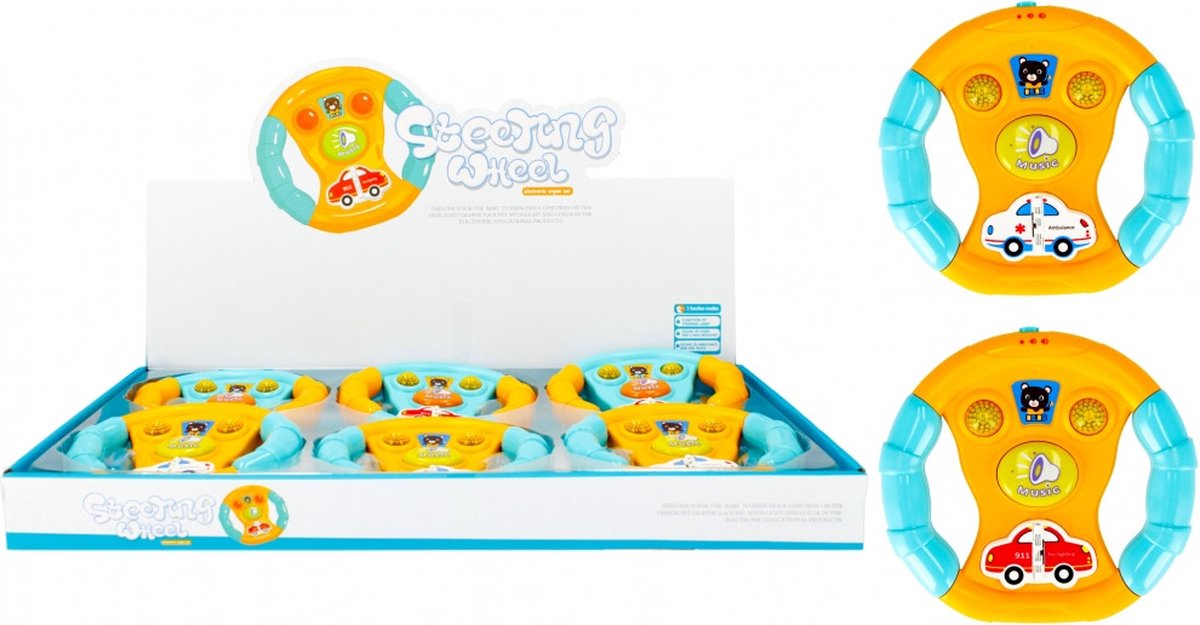   - Speelgoedstuur - Stuur met licht en geluid - Ambulance en Brandweer