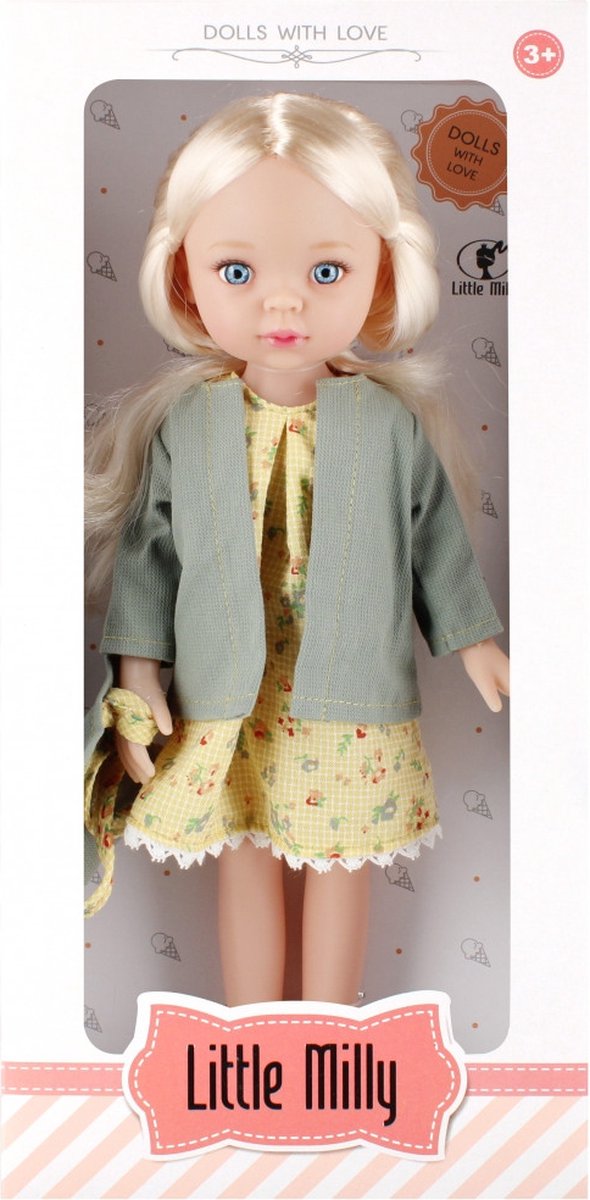 Pop little Milly, Pop, Speelpop, pop 35cm 18x36x11 mc vensterdoos