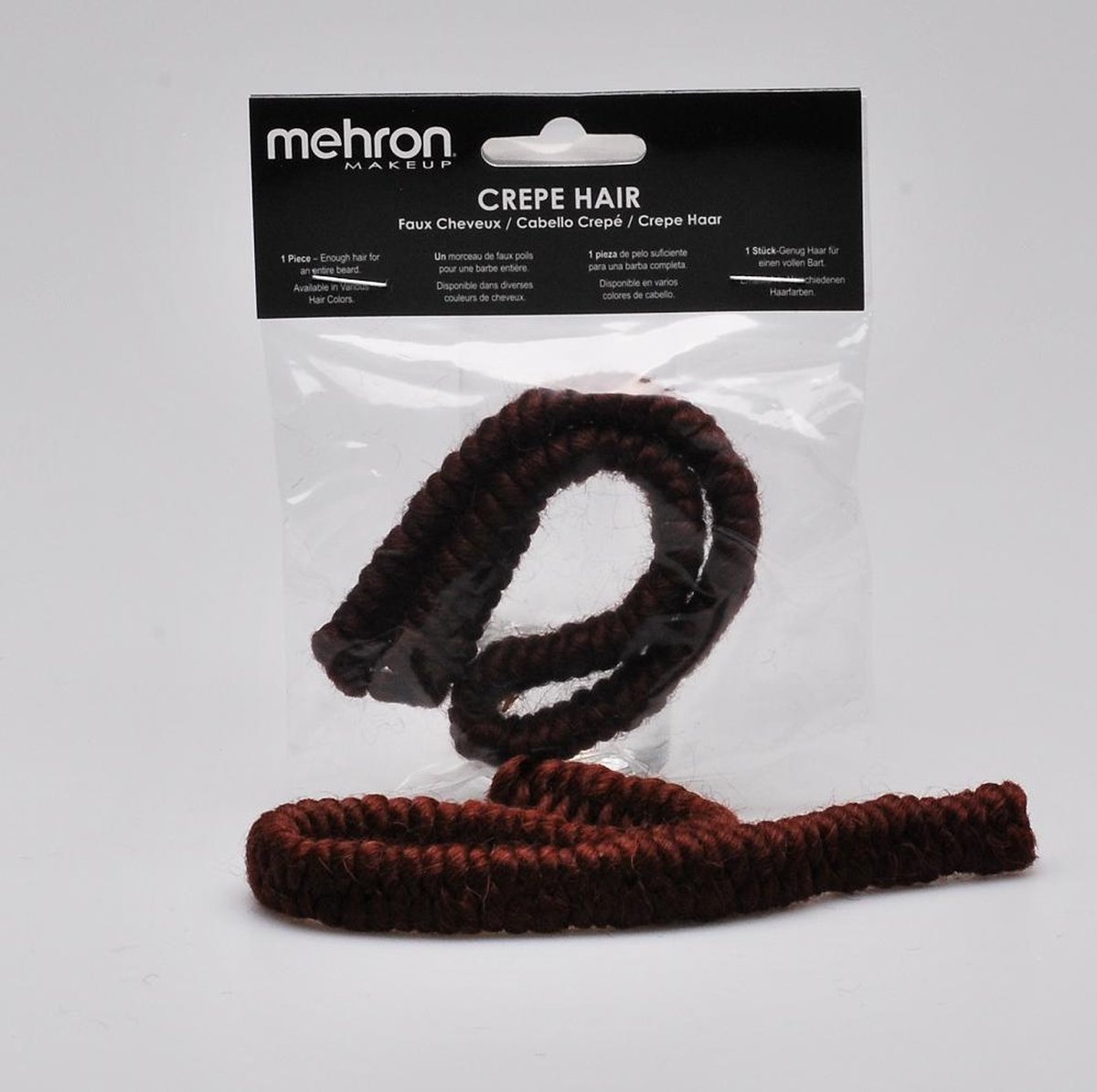 Crêpe haar voor het maken van valse baarden, bakkebaarden en snorren - Auburn