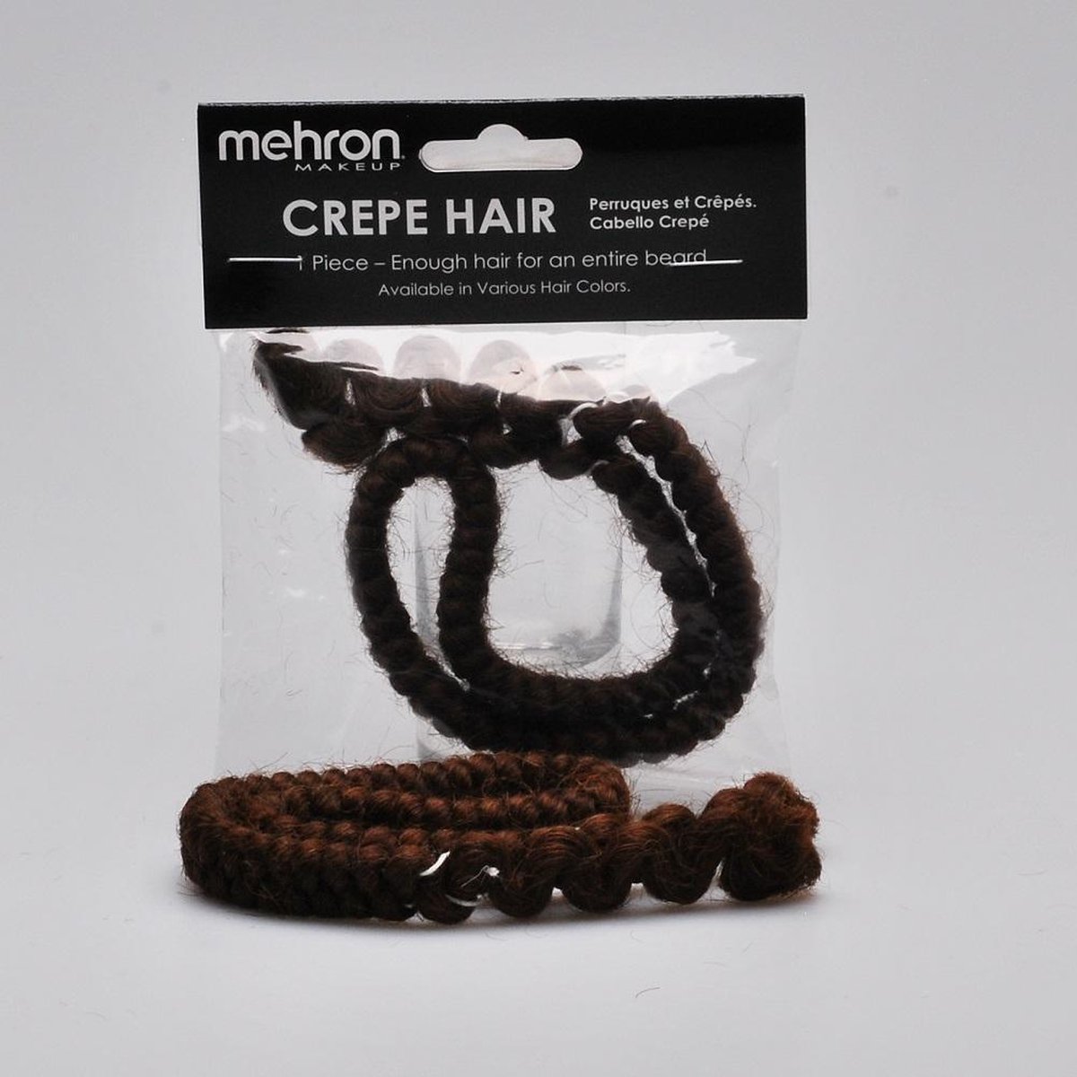Crêpe haar voor het maken van valse baarden, bakkebaarden en snorren - Medium bruin