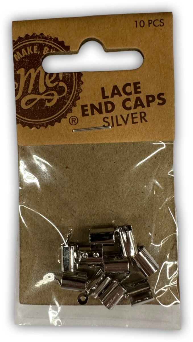 Netels - Lace End Caps - Veters - Zilver - 10 stuks - Kledingreparatie