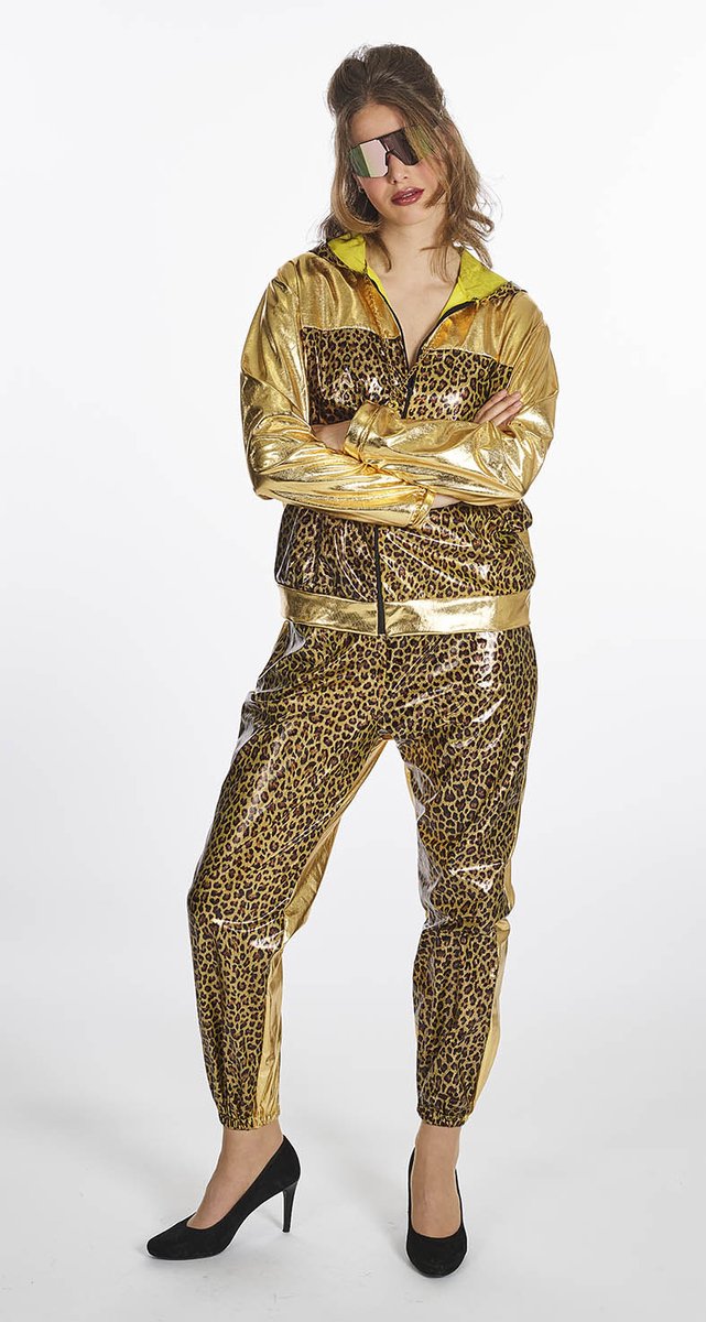 Trainingspak Luipaard Print Goud Vrouw Melinda - Maat 38