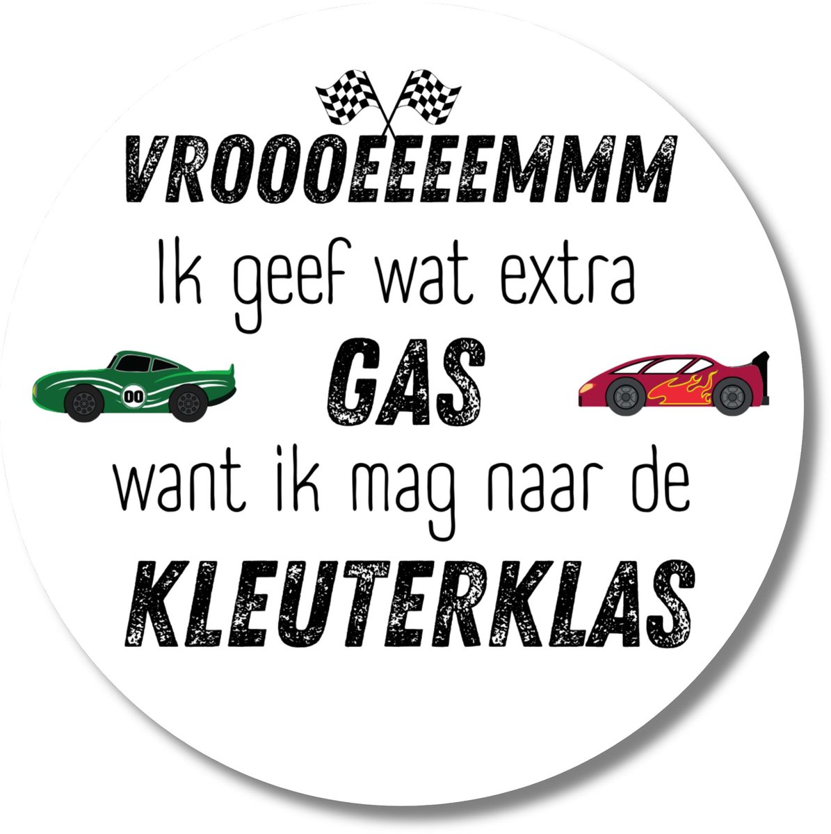Kleuterklas traktatie stickers – raceauto – 20 stuks – afscheid opvang naar de basisschool