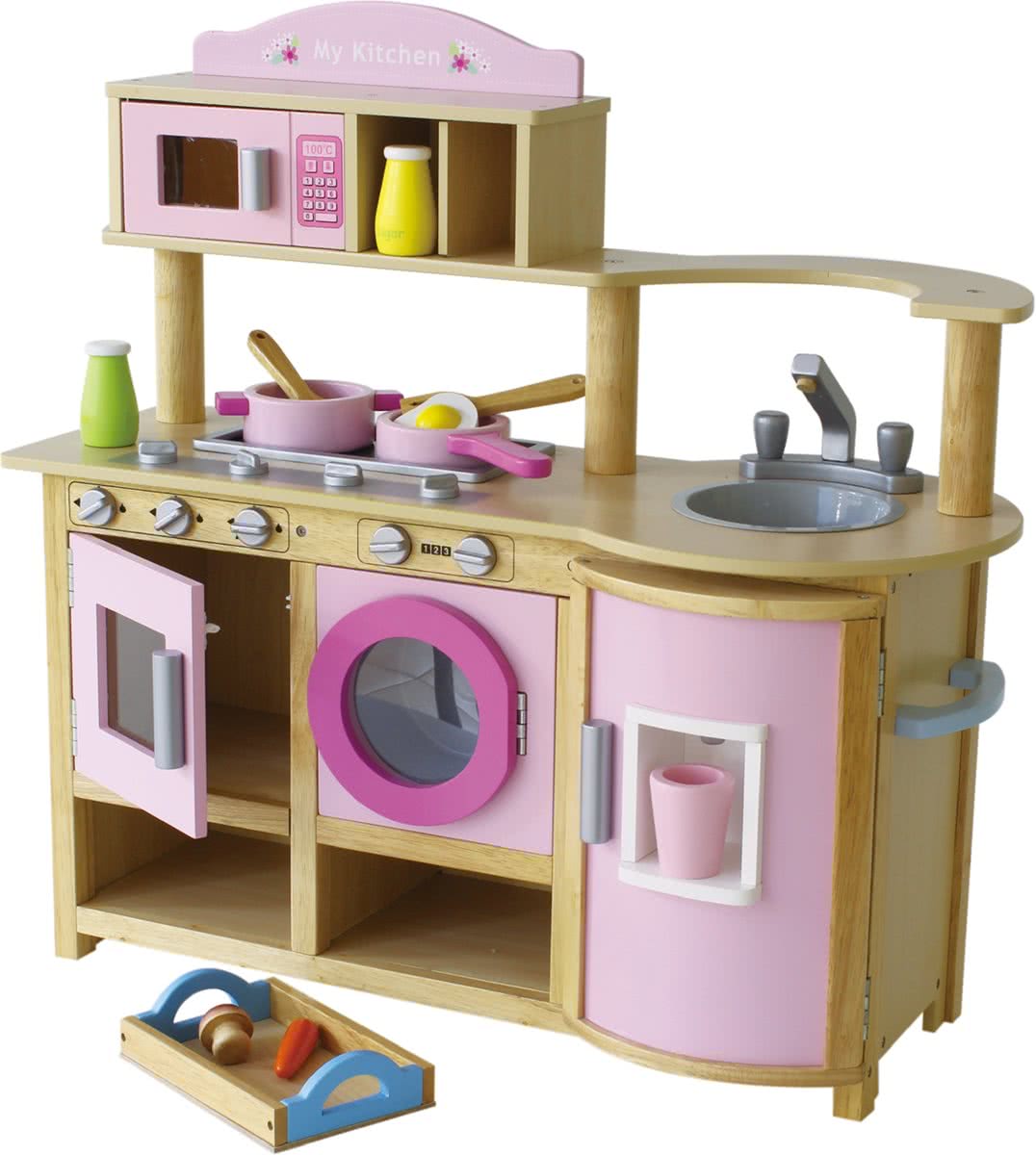   Roze Houten Keuken