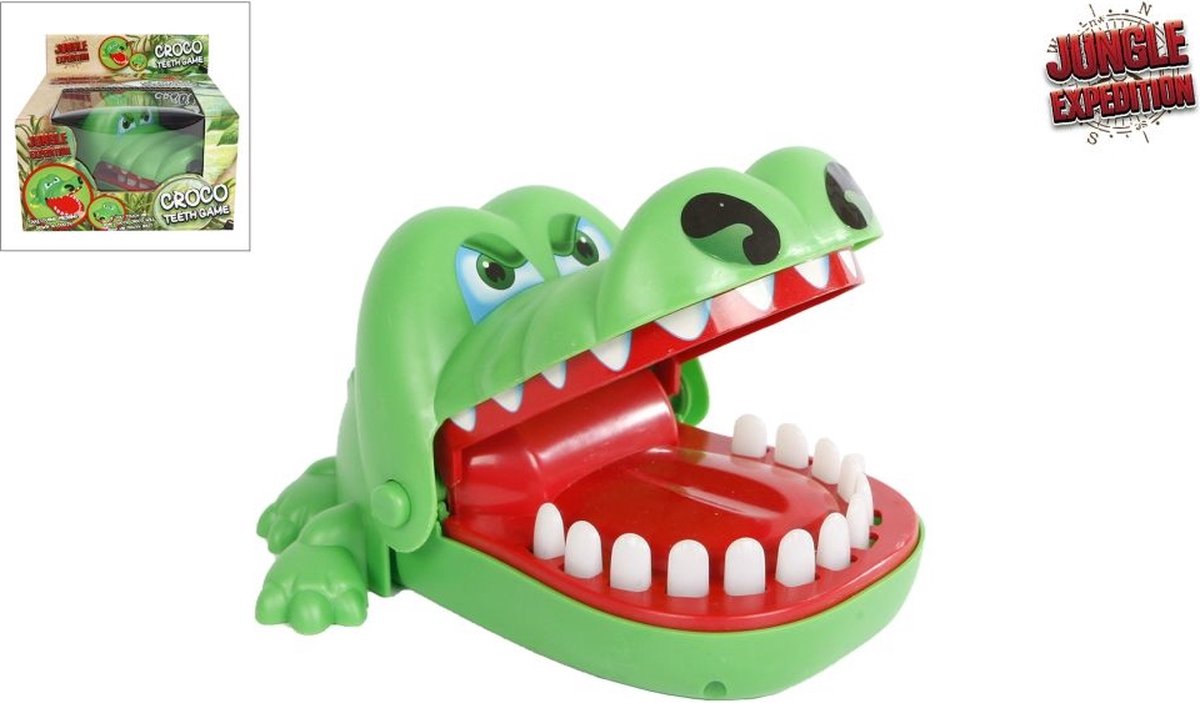 Jungle Expedition bijtende krokodil 16x13,5x8,5cm KLEIN FORMAAT