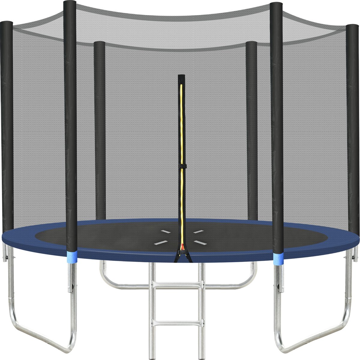 Trampoline met veiligheidsnet en ladder, 10FT tuintrampoline met 150kg geslaagd voor GS- en TUV-test