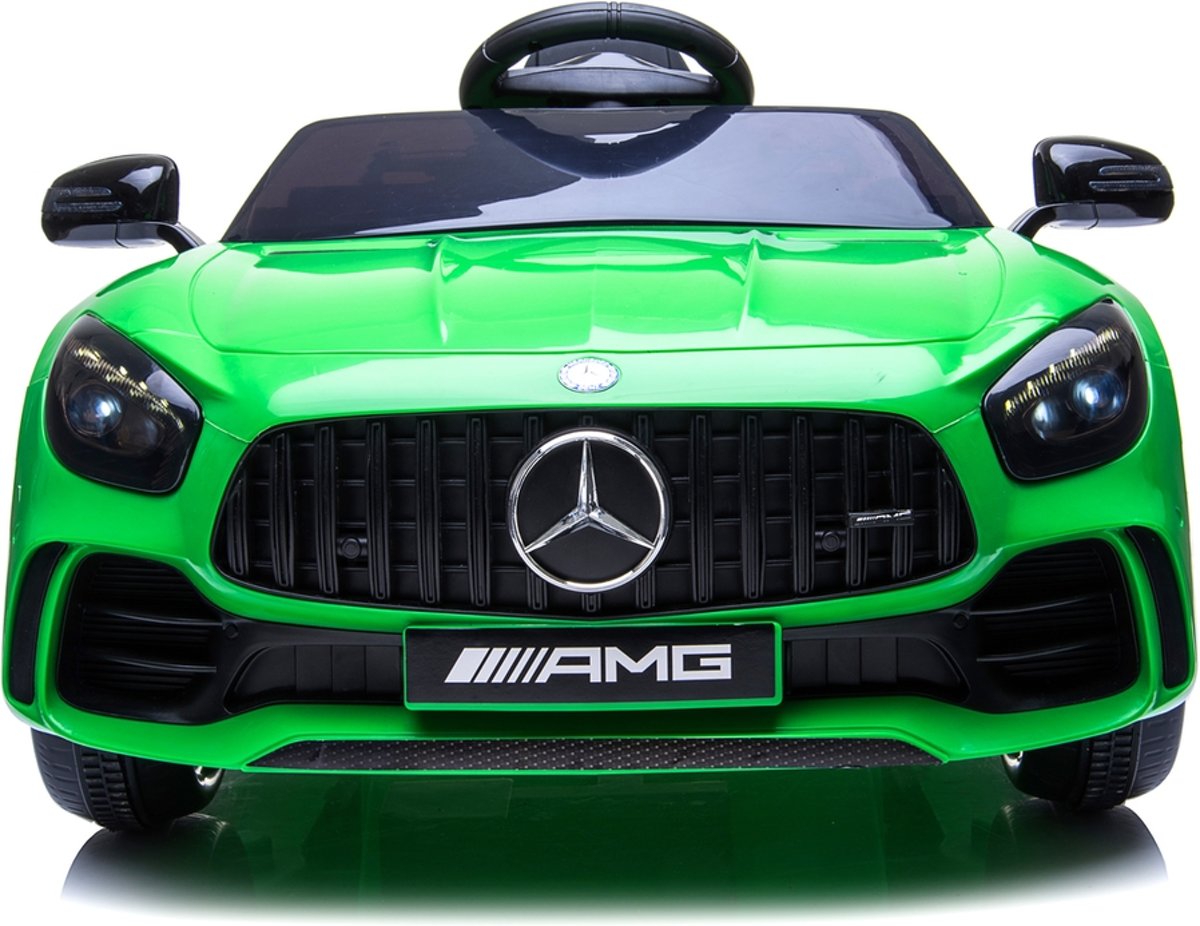 Elektrische Kinderauto Mercedes-Benz GTR AMG Groen 12V Met Afstandsbediening FULL OPTIONS