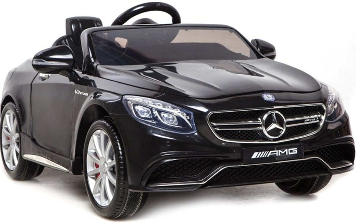 Elektrische Kinderauto Mercedes Benz S63 AMG Zwart 12V Met Afstandsbediening