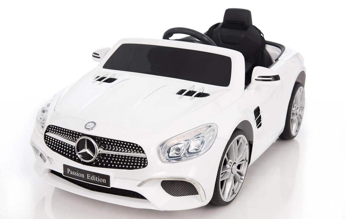   Benz SL500 Wit - Elektrische Kinder Accu Auto 12V met afstandsbediening