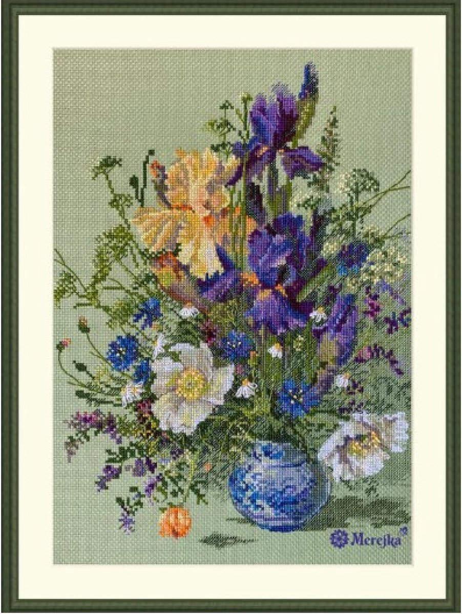 Merejka Irises and Wildflowers borduren (pakket) K249