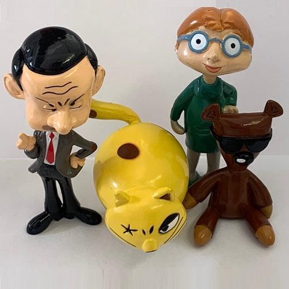 MR. Bean speelfiguren/Taarttoppers 4 stuks(+/-6cm).