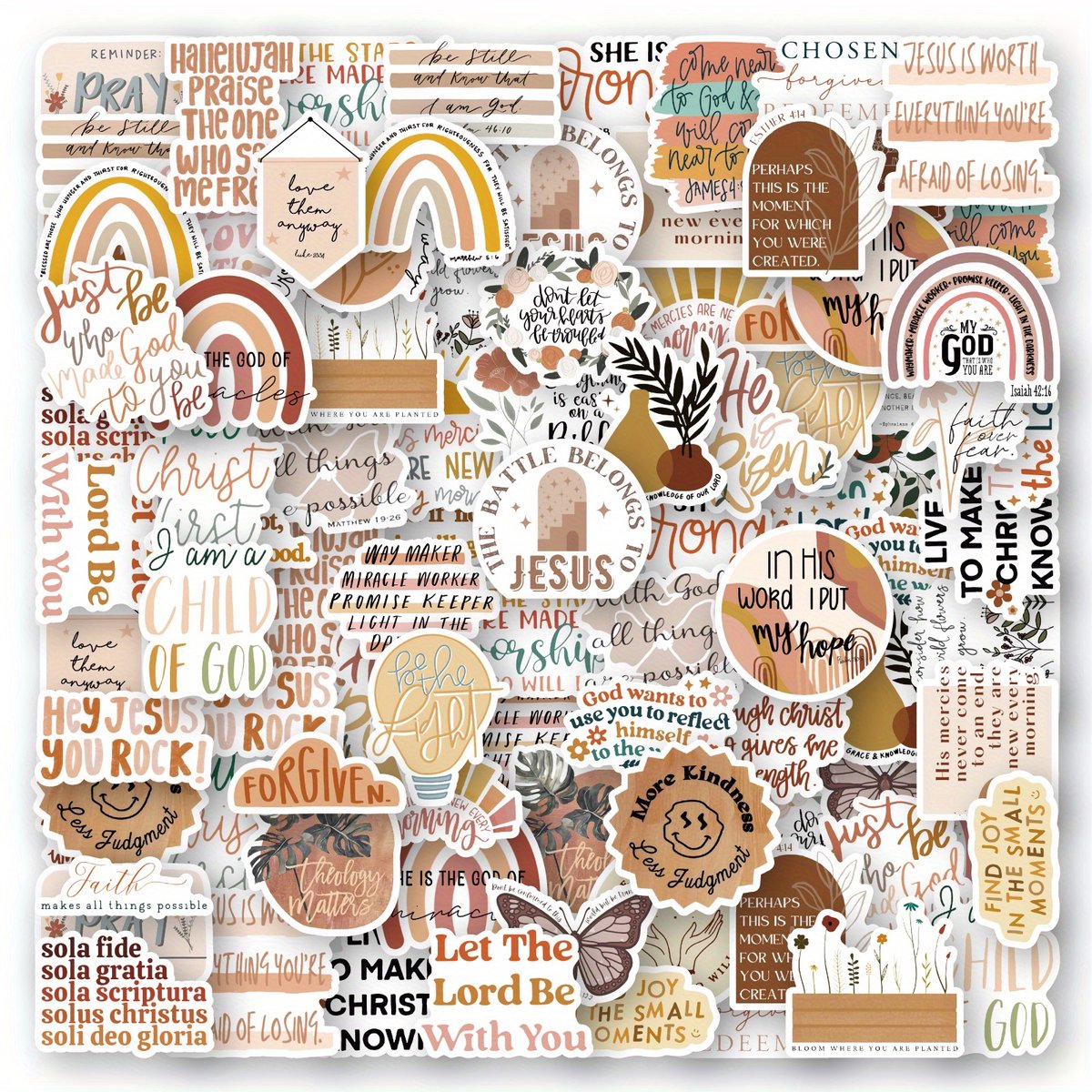 VANDAAG VERZONDEN - Stickers - 50 Stuks - Christelijk - Bible Journaling - Bijbeltekst - God