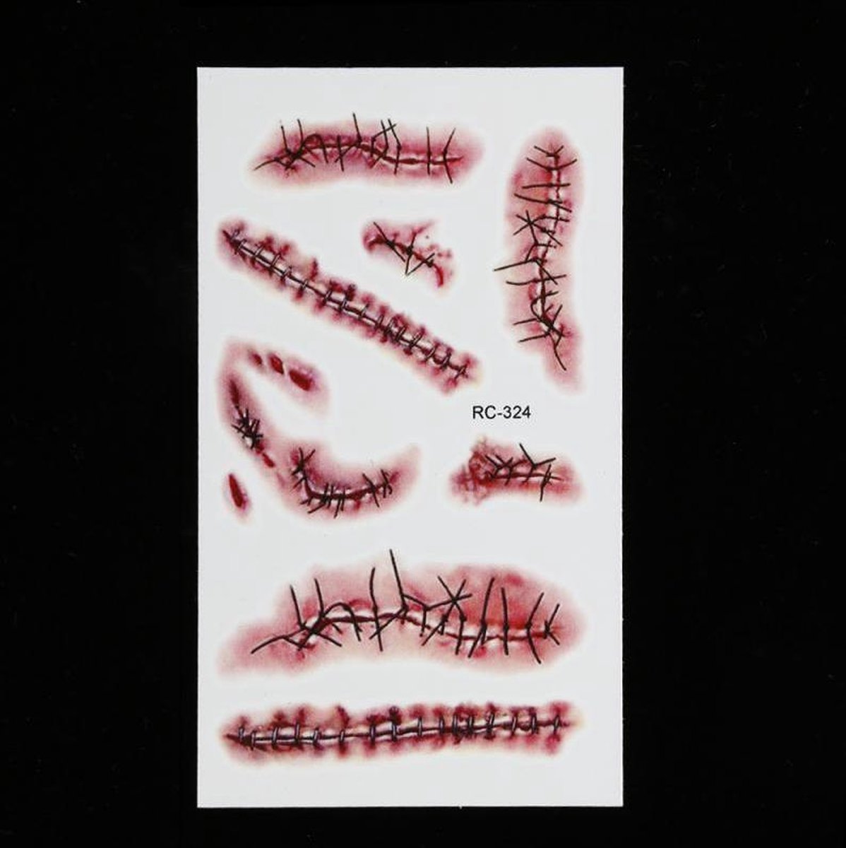 Halloween - Wond tattoo -  Feestdag Accessoire - per vel 7 wond tattoos