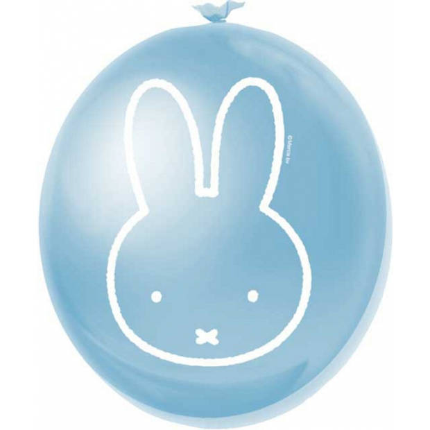 Nijntje ballonnen blauw 18 stuks - Ballonnen