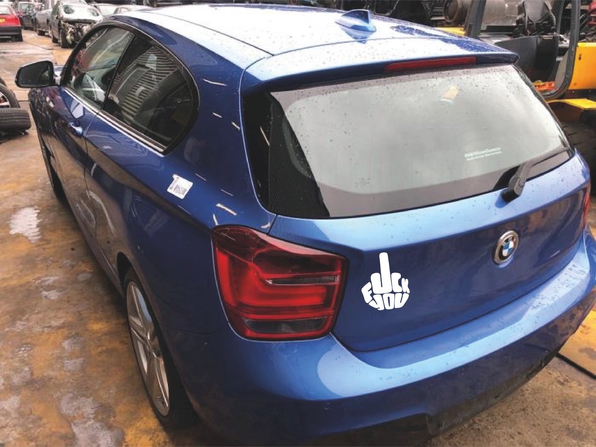 Sticker Wit Fuck You (12,5cm x 15cm)