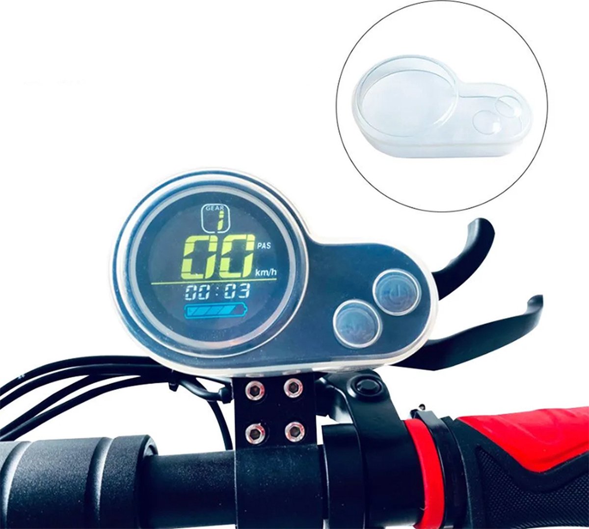 Transparante siliconen dashboardafdekking voor Kugoo M4 elektrische scooter, universele pasvorm