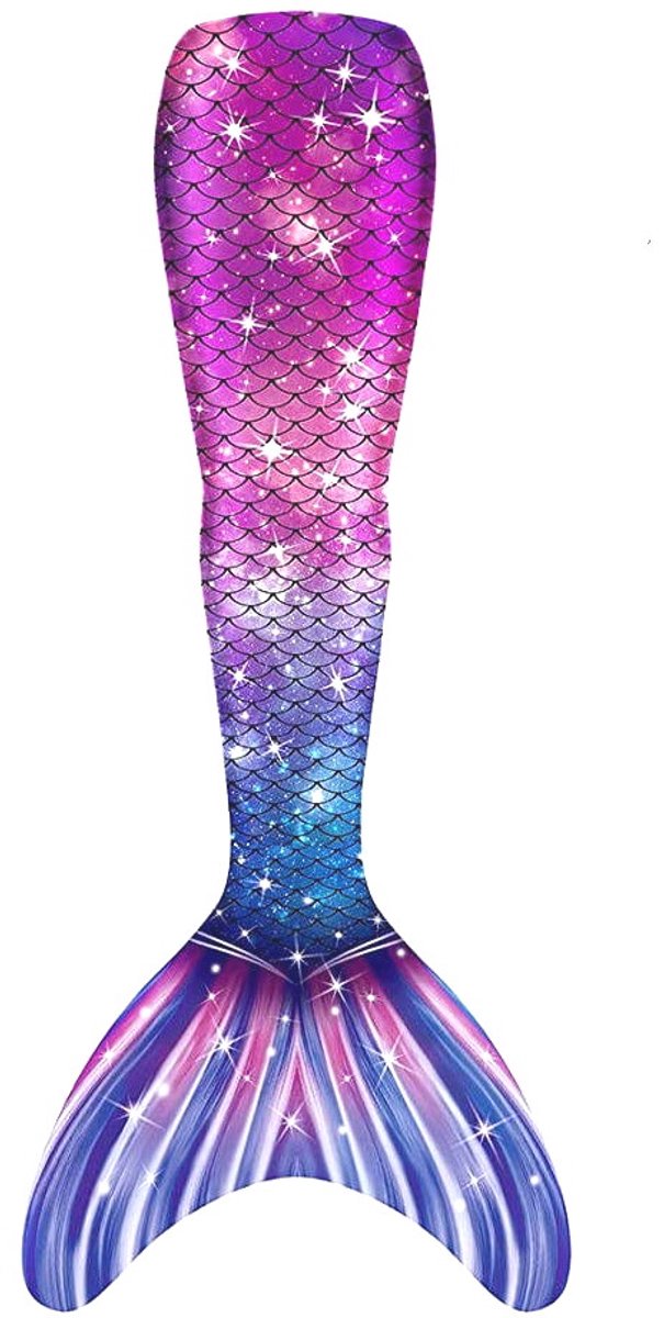 Zeemeerminstaart voor kinderen maat 6 (110-122) - Mermaid Pro Princess set met monovin met voetvakjes
