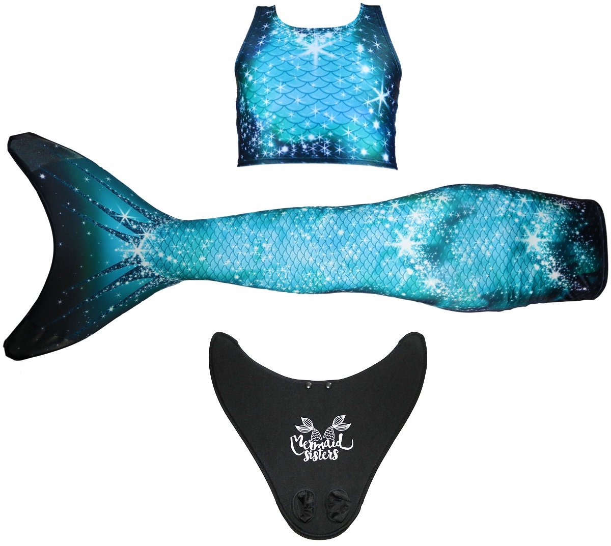 Losse Zeemeermin staart Sparkle Splash - Maat: XS