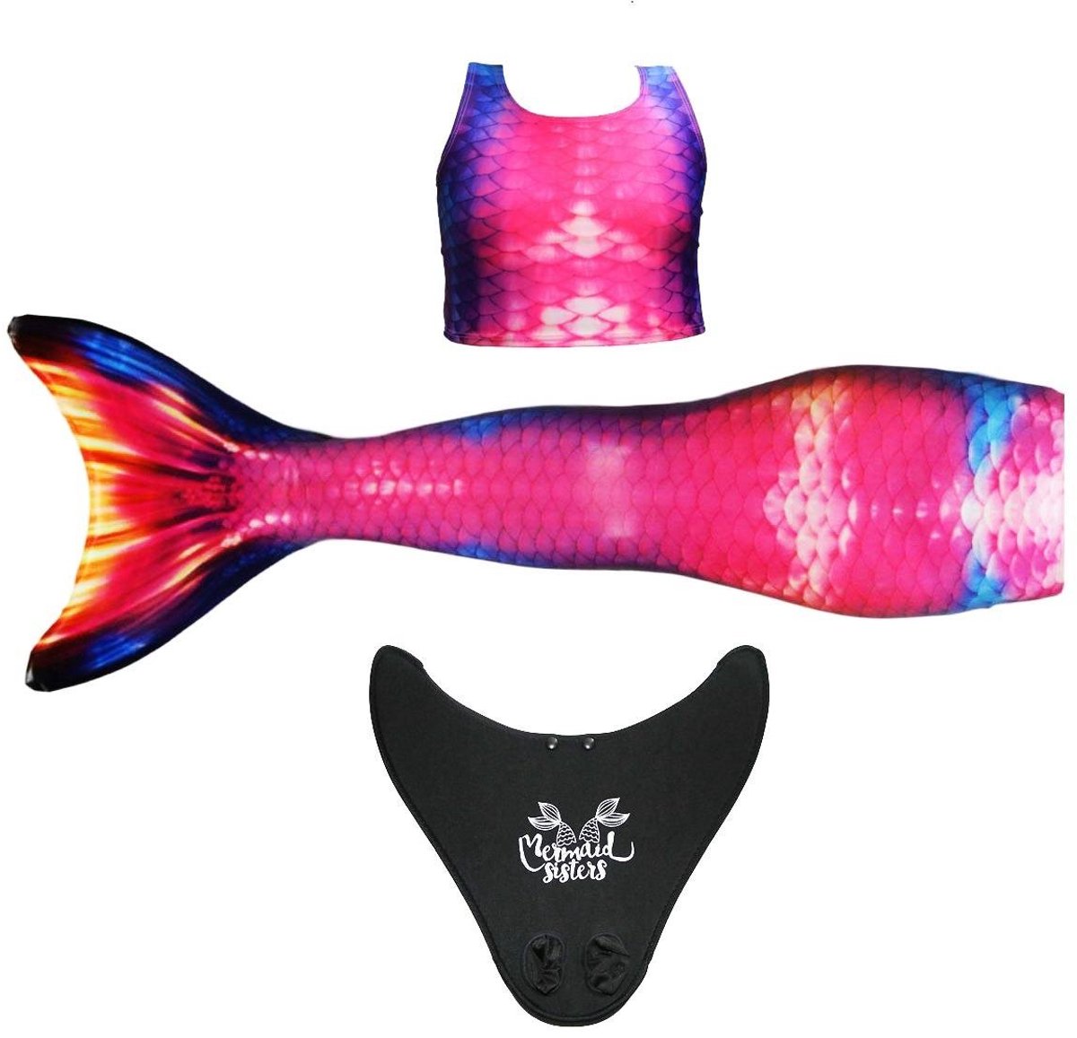 Losse Zeemeermin staart Tropical Sunset - Maat: XS