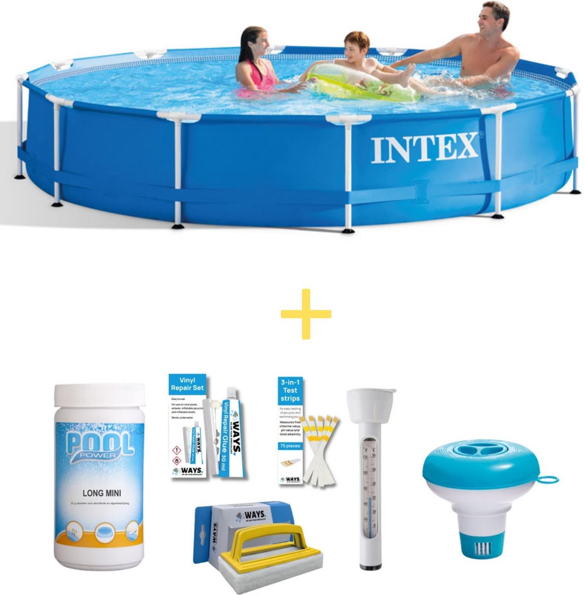 Zwembad - Metal Frame - 366 x 76 cm - WAYS Onderhoudspakket