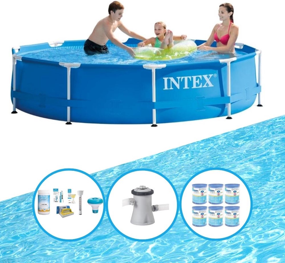 Zwembad Metal Frame - Zwembad Bundel - 305x76 cm