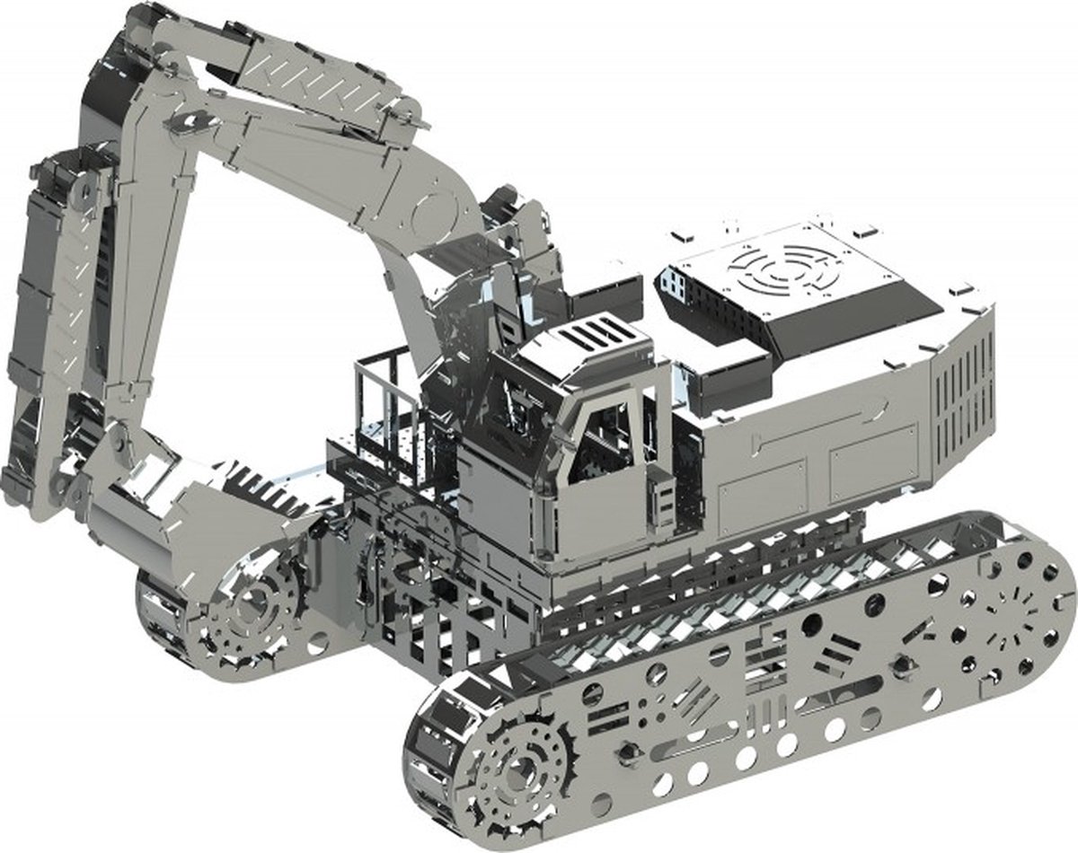 Metal Time 3D Metalen Bouwpakket, Tireless Digger, MT043, 13,5x11,5x7cm