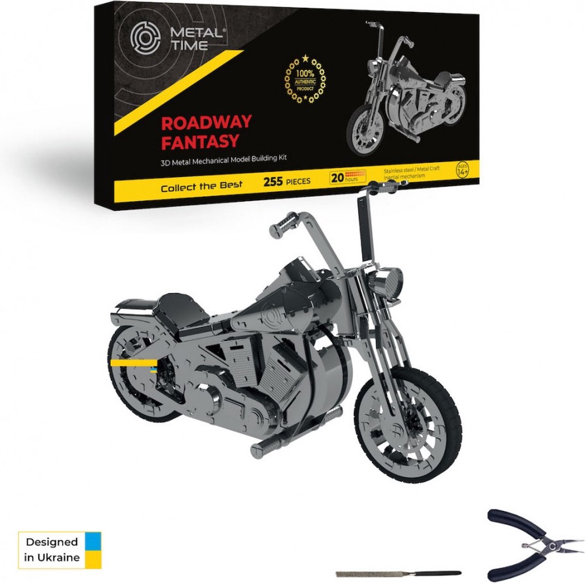 Metal Time 3D Metalen Bouwpakket Roadway Fantasy, 13,5x7,8x6,6cm