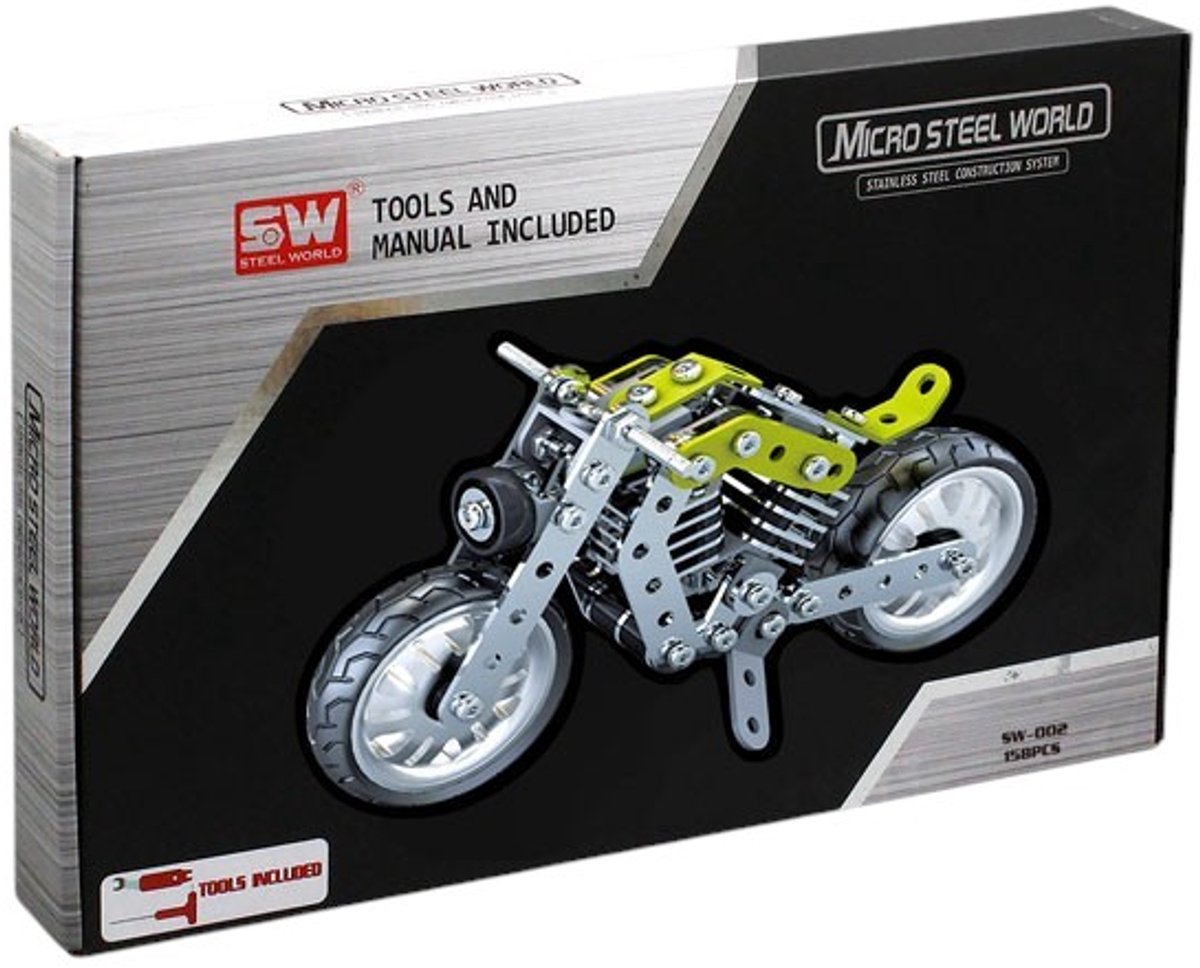 Bouwpakket Motor Harley Davidson (158 Onderdelen) - Mini Modelbouw