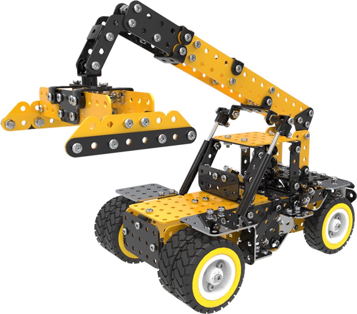 Metalen Bouwpakket Container Heftruck - DIY Modelbouw - Beweegbaar