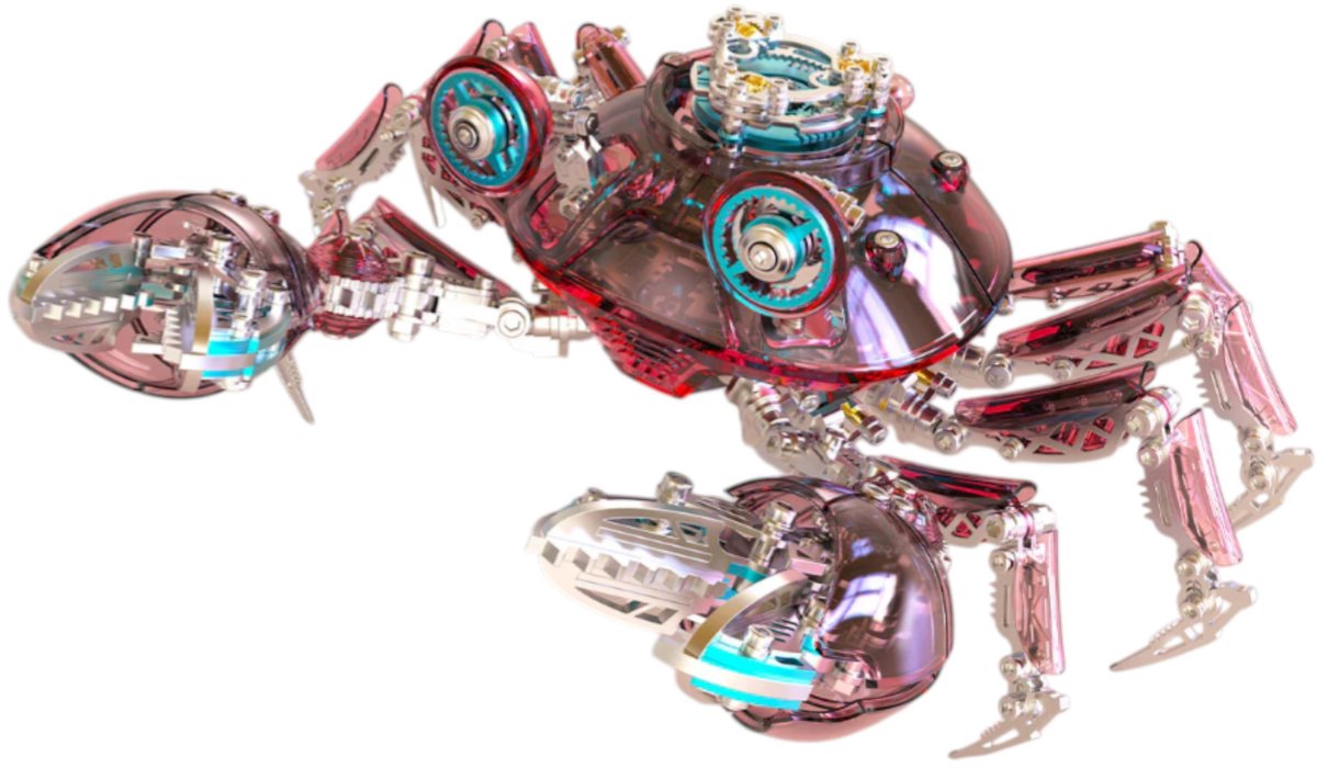 Modelbouw Rode Krab - DIY Bouwpakket - 650+ Onderdelen - Met LED Verlichting - Beweegbaar