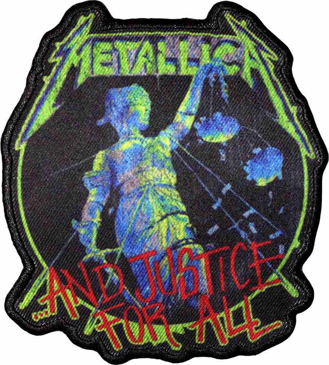Metallica - And Justice For All Patch - Zwart/Multicolours