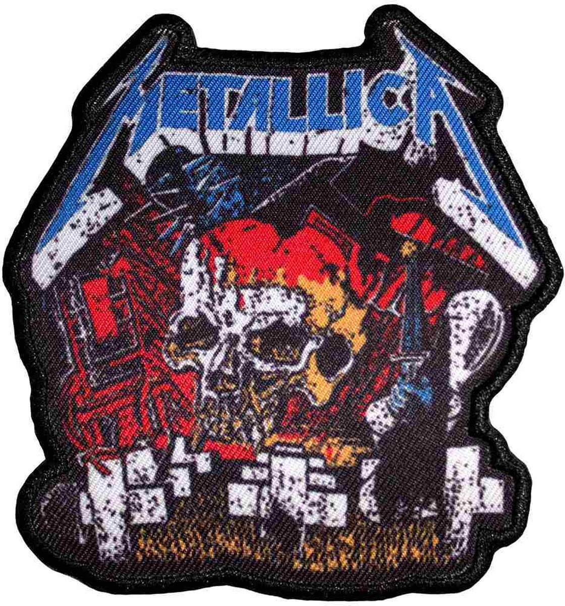 Metallica - Master Of Puppets Skull Patch - Zwart/Multicolours