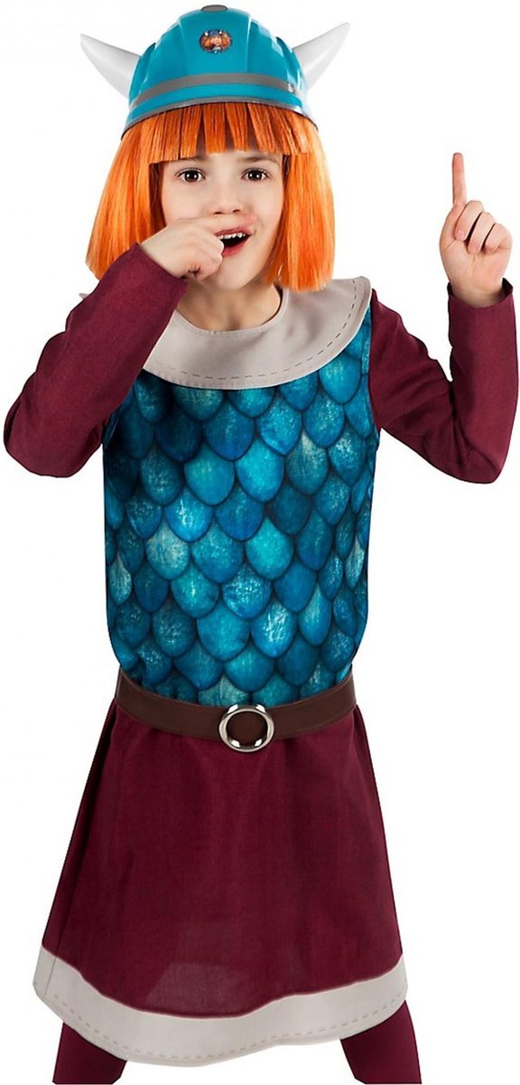 Metamorph GmbH - Wickie de Viking kostuum voor meisjes - 122-128 cm (7-8 jaar) - Kinderkostuums