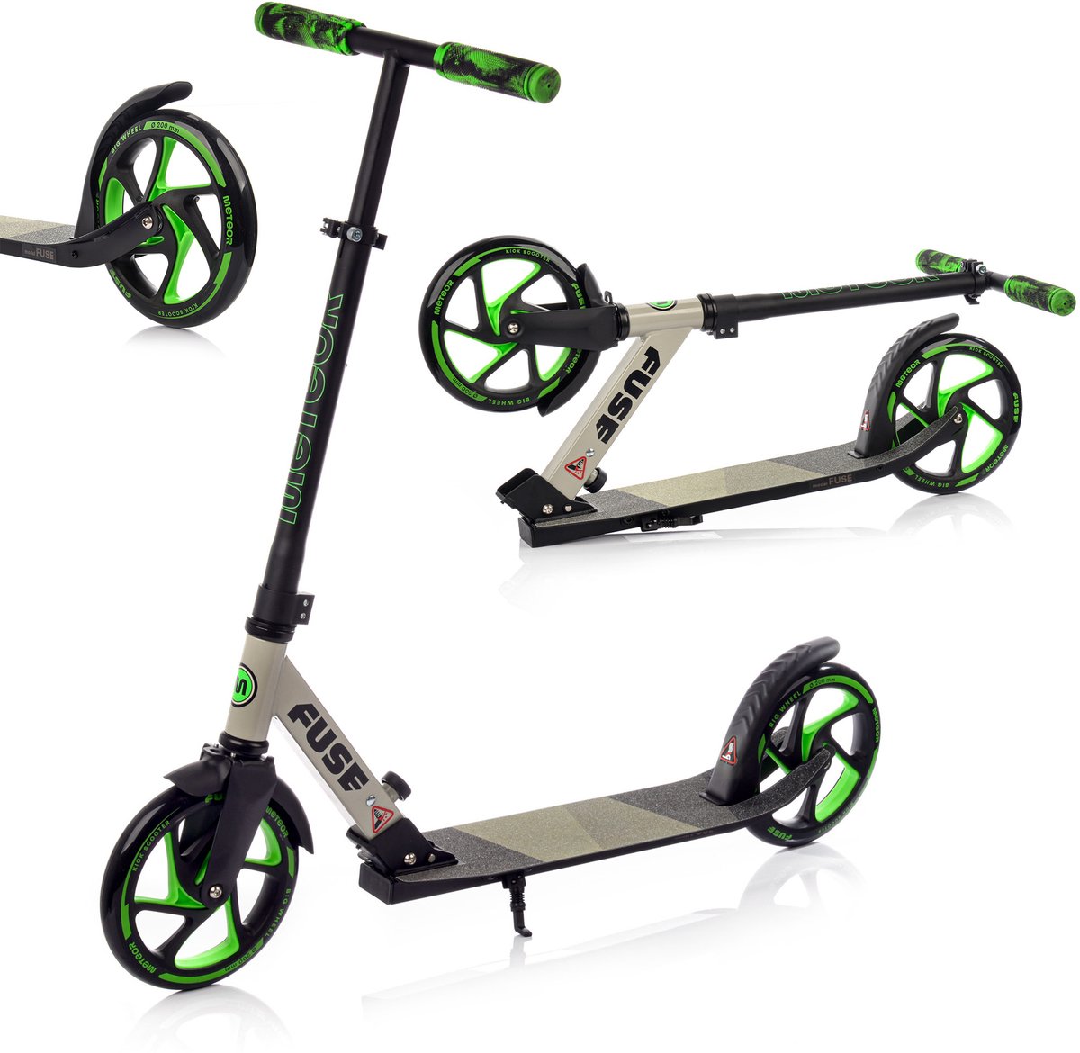 Meteor Fuse Kinderstep - Step Scooter - 200mm wielen - tot 100 kg - verstelbaar stuur - opvouwbaar