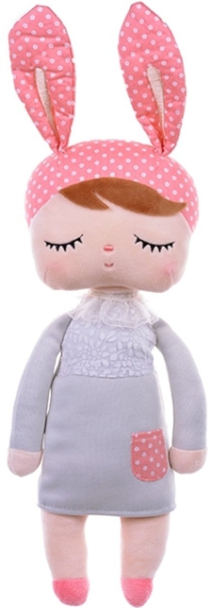 Metoo Angela pop 42 cm (incl roze oortjes) Pluche knuffelpop
