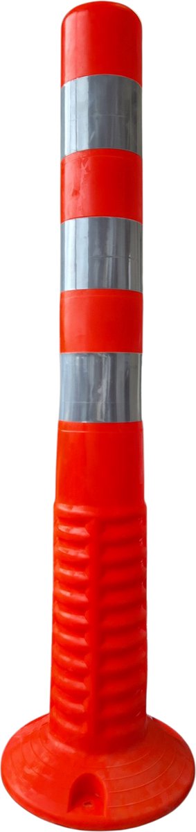 Mexxo - Flexibele kunststof overrijdbare paal - Oranje - met 3 reflecterende banden