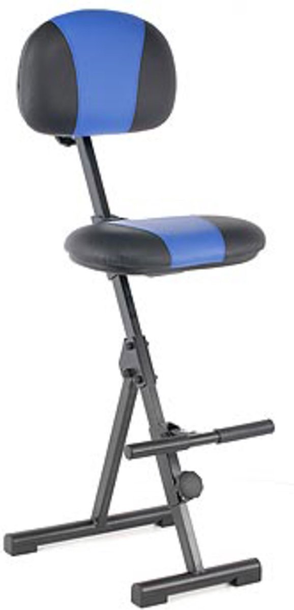 Mey Chair Systems Stehhilfe AF SR KL AH zwart/blauw - Kruk en stahulp