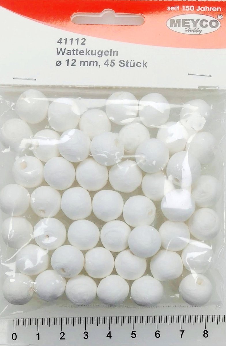 Meyco - Watten ballen klein - 12mm - 45stuks