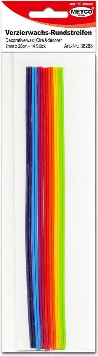 Gekleurde wasfolie 8,5 cm 7 kleuren