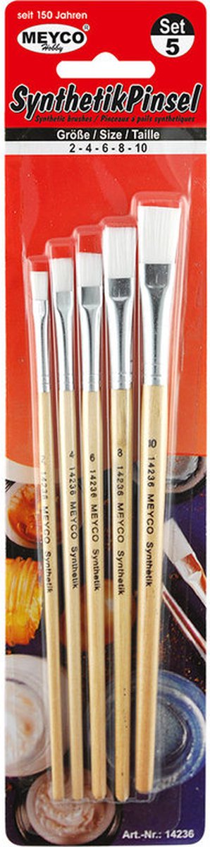 Meyco 5 Synthetic Brush penselen (2-4-6-8-10)