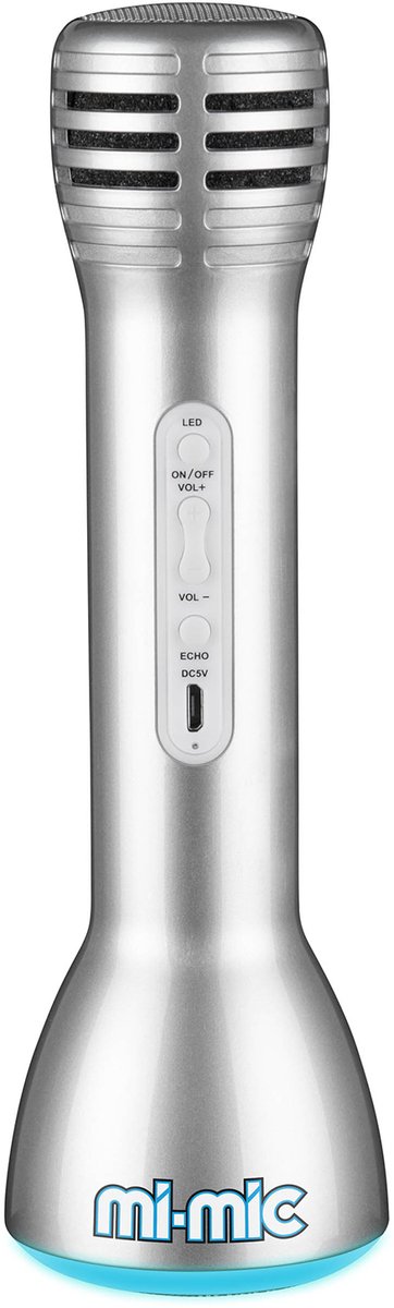   Mini Bluetooth Karaoke Microfoon zilver