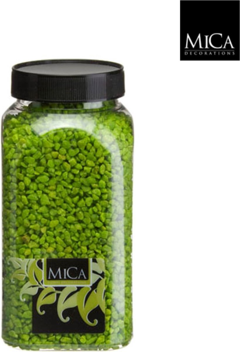 3 stuks - Mica Decorations - Gravel groen fles 1 kilogram