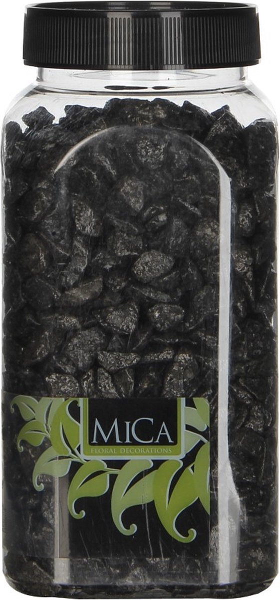 3 stuks - Mica Decorations - Marbles antraciet fles 1 kilogram