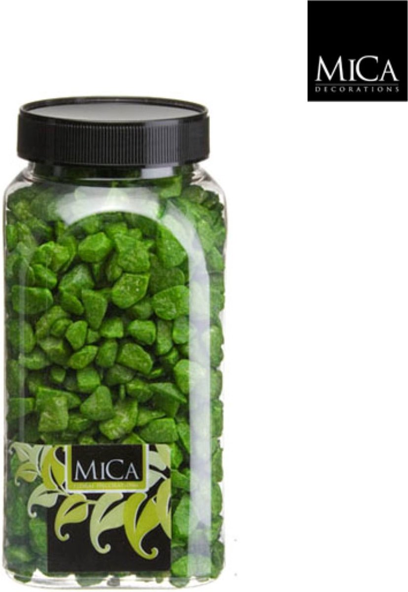 3 stuks - Mica Decorations - Marbles groen fles 1 kilogram